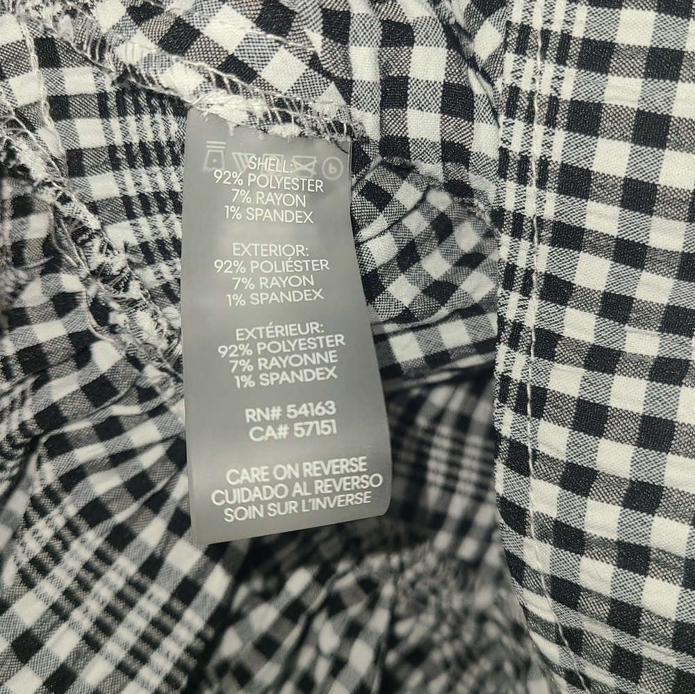 Calvin Klein Gingham Print Gauze Dress with‎ Puff sleeves NEW Size 2 - Picture 10 of 16